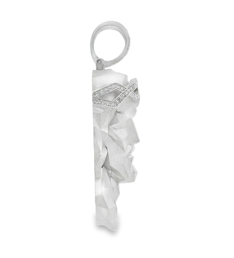 Silver Stealth Jesus Pendant, view 3