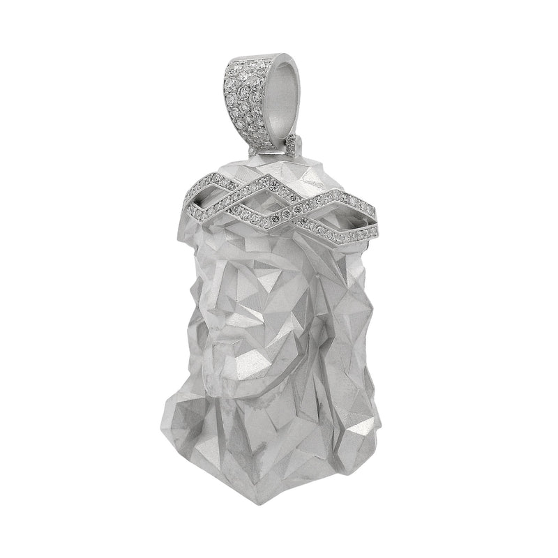 Silver Stealth Jesus Pendant, view 2