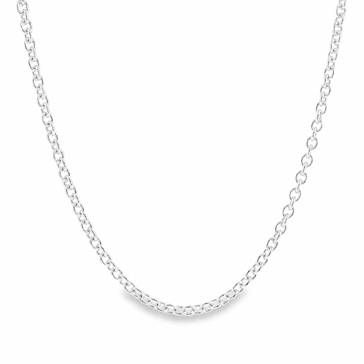 Buy Palladium Silver Rolo Chain 3mm 71446 – TraxNYC