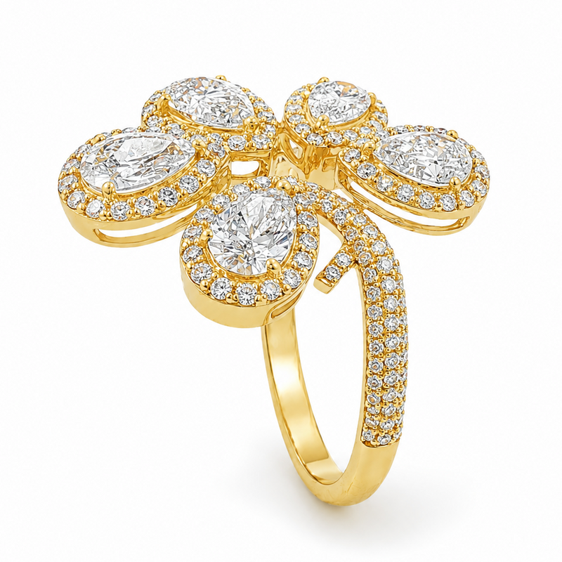 Pear Blossom Halo Lab-Grown Diamond Ring, photo 6 of 9