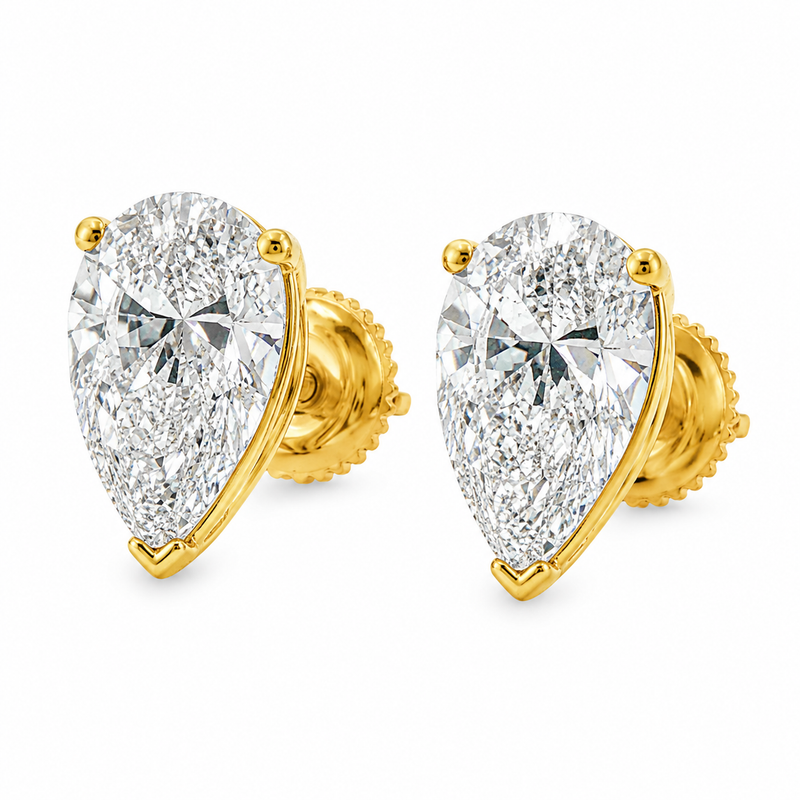 Pear Shape Lab-Grown Diamond Earrings 4 Ct, photo 5 of 9