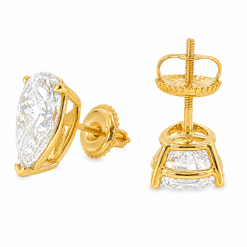 Pear Shape Lab-Grown Diamond Earrings 4 Ct, photo 7 of 9