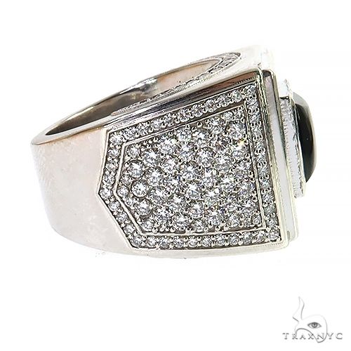 14K Gold Phantom Black Star Sapphire Diamond Ring, photo 3 of 6