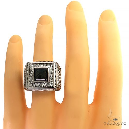14K Gold Phantom Black Star Sapphire Diamond Ring, photo 6 of 6