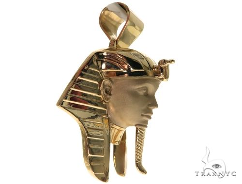 14K Pharaoh King Tut Pendant, photo 9 of 15