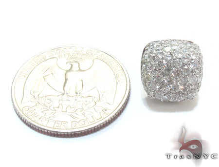 14K Gold Diamond Pillow Earrings, photo 5 of 6