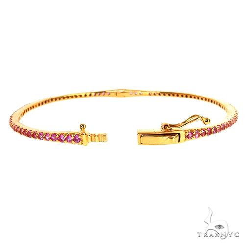 Pink Sapphire Bangle Bracelet 67812 - Image 4