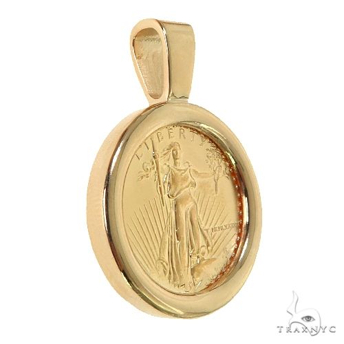 Plain Frame 1/4 Oz Liberty Coin Pendant, photo 2 of 5
