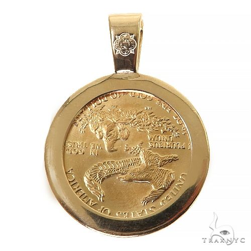 Plain Frame 1/4 Oz Liberty Coin Pendant, photo 3 of 5