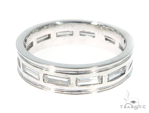 Platinum Emerald Diamond Band, photo 5 of 7