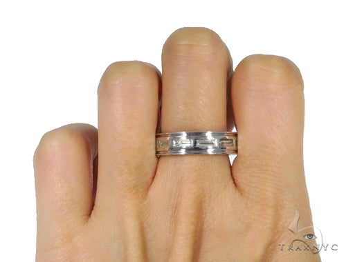 Platinum Emerald Diamond Band, photo 7 of 7