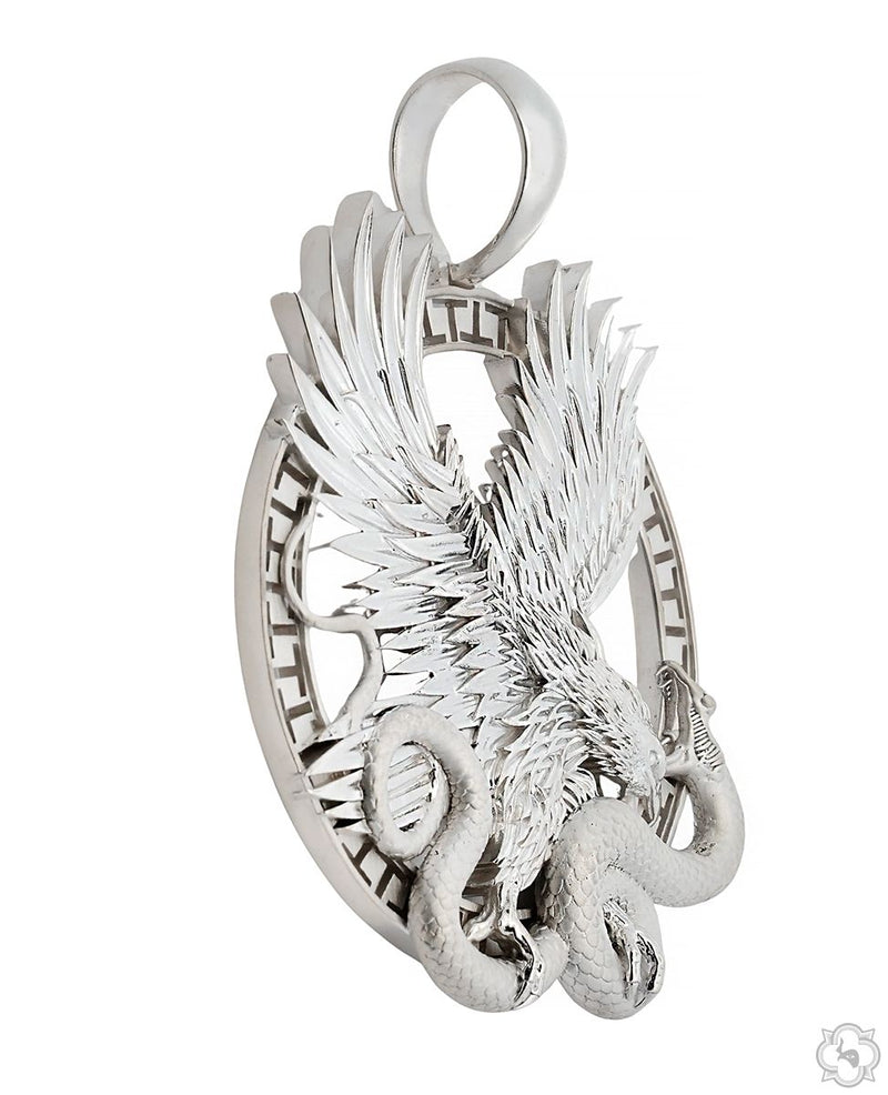 Predator Triumph Eagle Over the Serpent Pendant .999 Silver 70746 - Image 4