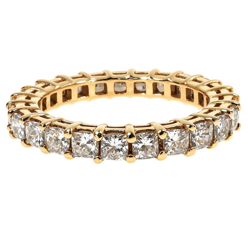 Princess Cut Diamond Ring (Lab) in 14K gold, view 2