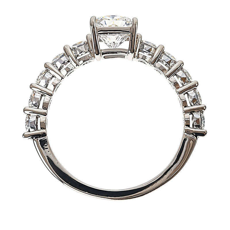 Princess Diamond Engagement Ring in 14K gold, view 4