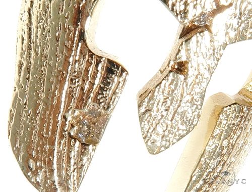 14K Gold Spartan Mask Diamond Pendant, photo 4 of 9