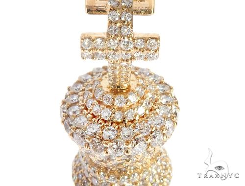 14K Yellow Gold Chess Piece Dimond Pendant, photo 4 of 7
