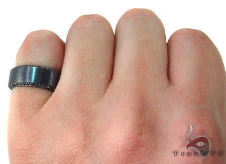 Prong Black Diamond Silver Ring, photo 8 of 8