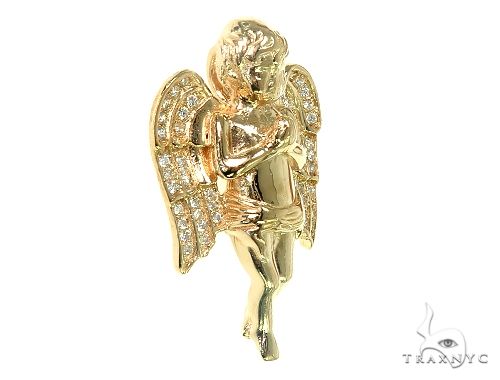 Prong Diamond Angel Pendant 36952 - Image 2