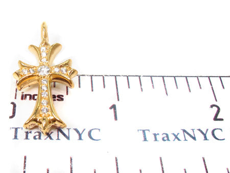 22K Gold Diamond Cross Pendant, photo 7 of 8