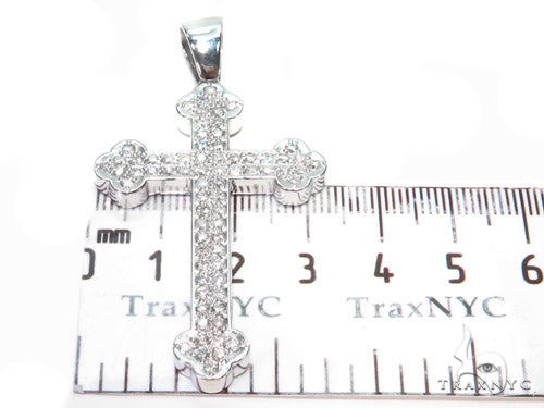 14K Gold Prong Diamond Cross Crucifix, photo 6 of 7