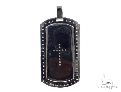 Prong Diamond Cross Crucifix Dog Tag 44894 - Image 4