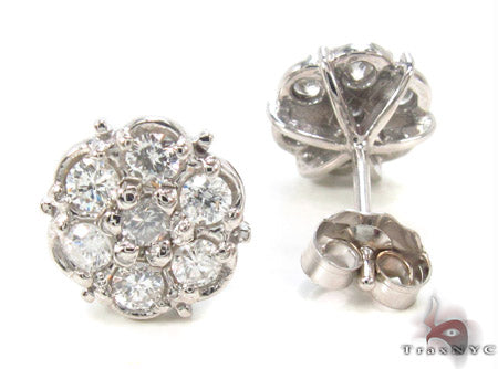 14K Gold Prong Diamond Earrings, photo 4 of 7