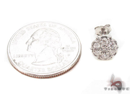 14K Gold Prong Diamond Earrings, photo 6 of 7