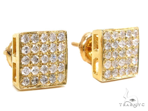 14K Gold Prong Diamond Earrings, photo 2 of 6