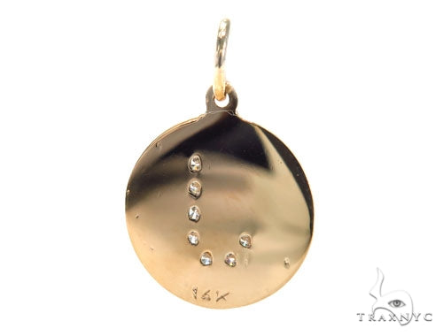 14K Gold Prong Diamond Initial 'J' Pendant, photo 4 of 13