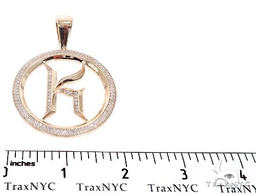 10K Gold Prong Diamond Initial Letter K Pendant, photo 6 of 6