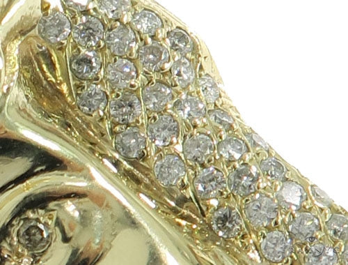 10K Gold Prong Diamond Jesus Pendant, photo 3 of 7