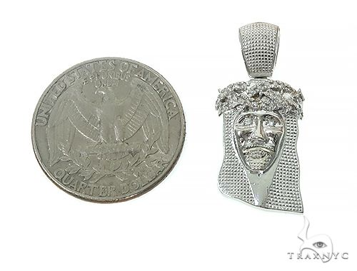 Prong Diamond Jesus Piece 41607 - Image 4