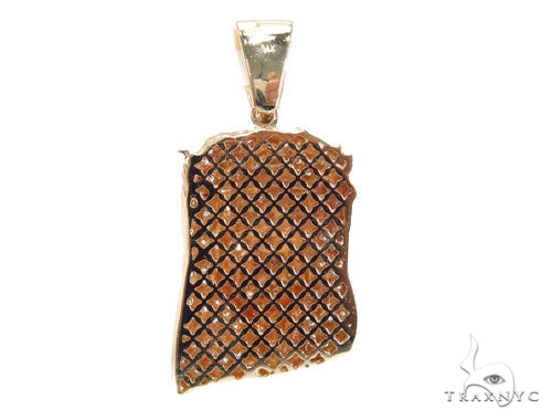 14K Gold Prong Diamond Jesus Piece, photo 4 of 7