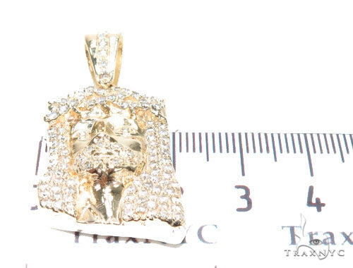 14K Gold Prong Diamond Jesus Piece, photo 6 of 7