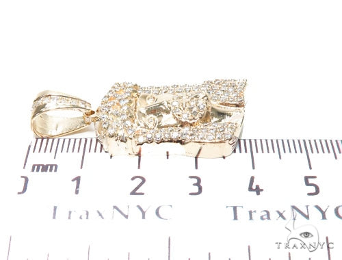 14K Gold Prong Diamond Jesus Piece, photo 7 of 7