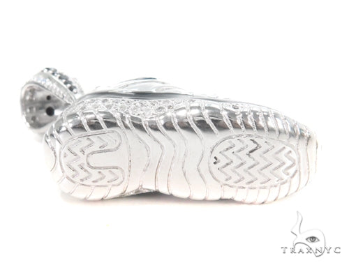 14K Gold Prong Diamond Sneaker Pendant, photo 6 of 9