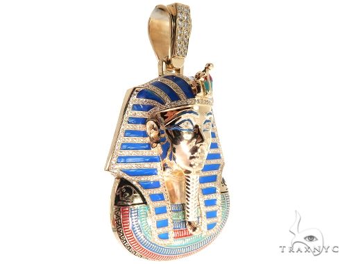 14K Gold Pharaoh King Tut Pendant, photo 6 of 13
