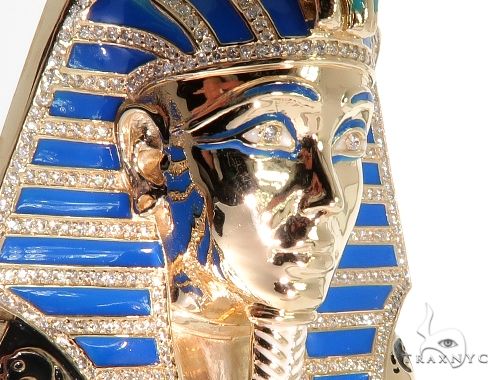 14K Gold Pharaoh King Tut Pendant, photo 7 of 13