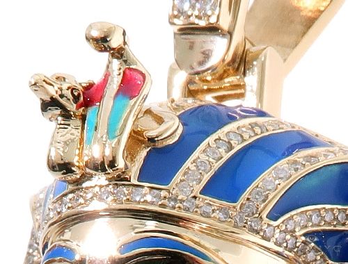 14K Gold Pharaoh King Tut Pendant, photo 10 of 13