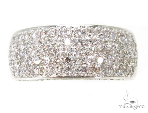 14k White Gold Prong Diamond Band, photo 4 of 8