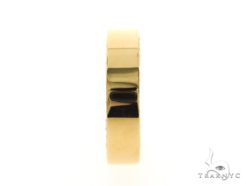 10K Yellow Gold Canary Diamond Eternity Prong Ring, photo 3 of 5