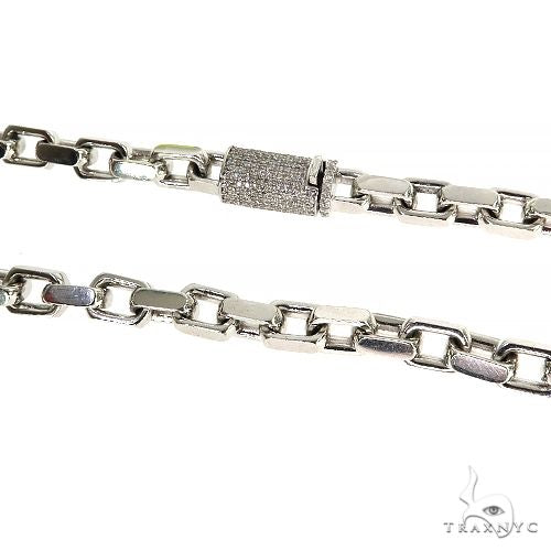 14K Gold Diamond Lock Anchor Chain 68038 - Image 3