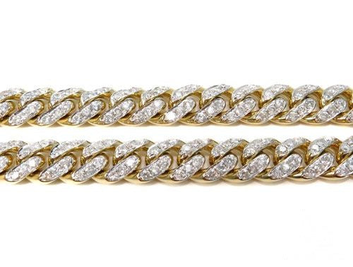 Prong Miami Cuban Diamond Chain 30 Inches 9.5mm 64495 - Image 2
