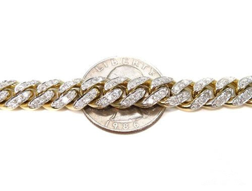 Prong Miami Cuban Diamond Chain 30 Inches 9.5mm 64495 - Image 3