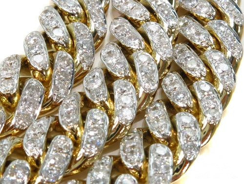 Prong Miami Cuban Diamond Chain 30 Inches 9.5mm 64495 - Image 4