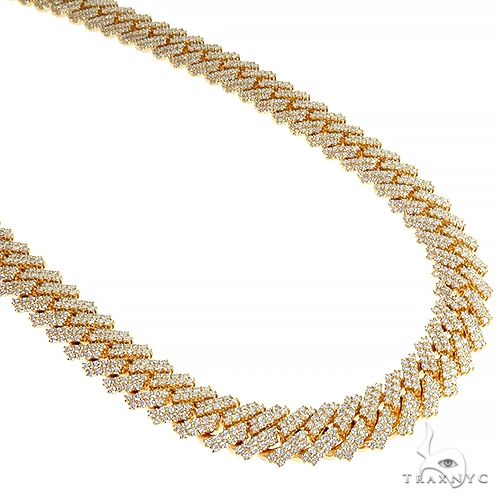 Prong Set Diamond Cuban Chain 66849 - Image 2