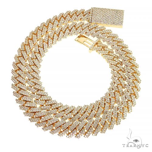 Prong Set Diamond Cuban Chain 66849 - Image 3