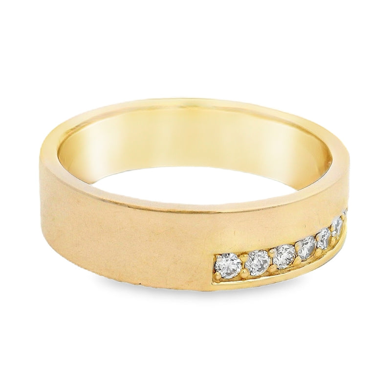 Semi-Eternity Lab Diamond Band in 14K gold, view 2