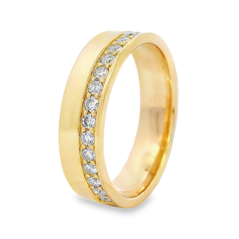 Semi-Eternity Lab Diamond Band in 14K gold, view 4