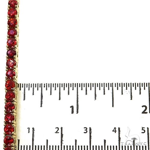14k Gold Red Sapphire Tennis Bracelet (0.15ct Each), photo 6 of 6